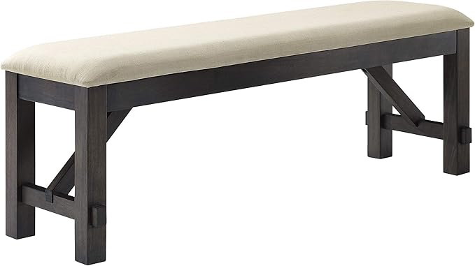 Crosley Furniture Hayden Wood Dining Bench for Entryway or Mudroom, Slate