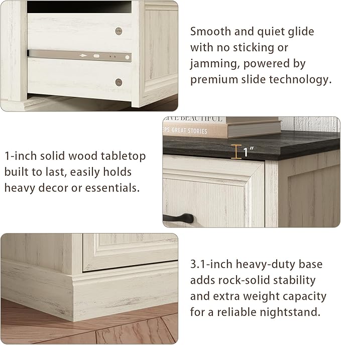CARPETNAL Farmhouse 9 Drawer Dresser for Bedroom, 55 Inch Wide Modern White Dresser TV Stand with Large Drawers & Bar Handles, Rustic Wood Chest of Drawers for Bedroom, Living Room, Hallway, Entryway.