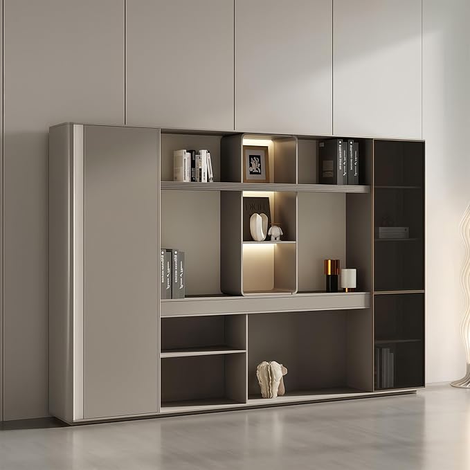 L Shaped Executive Desk, 94.5 inch Large Executive Computer Desk Set Drawers and Lockable, Power Socket and USB Port Storage, Without Desk or Computer Chair (Filing Cabinet)