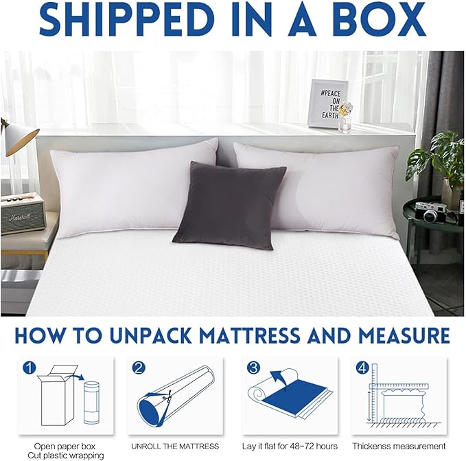 EDILLY 3 Inch Cooling Gel Memory Foam Mattress Topper Twin XL Size,with Removable & Washable Bamboo Cover,Soft Breathable Mattress Pad,Bed Topper for Back Pain Relief (38x80)