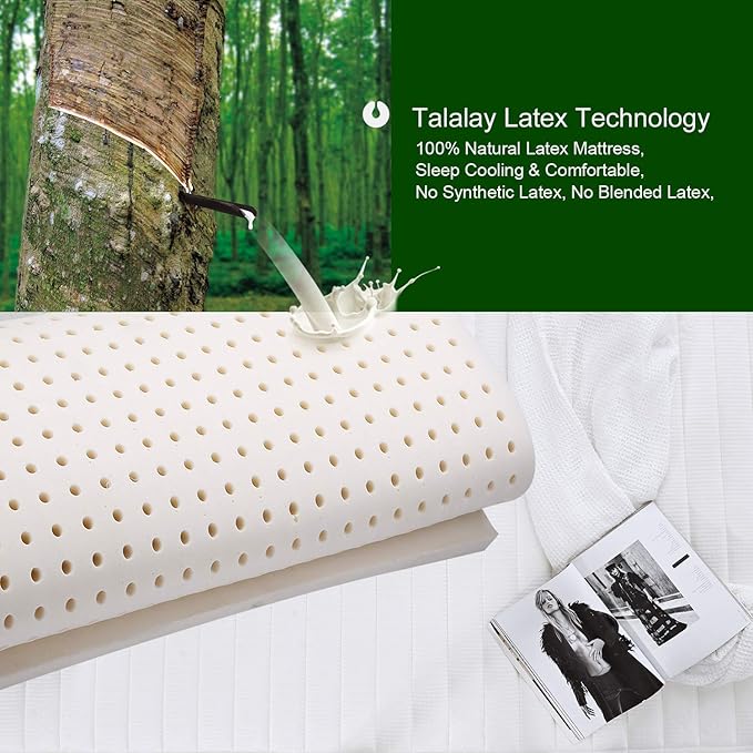 10 Inch Full Size Latex Mattress in a Box, Hybrid Natural Organic Mattress Medium Firm Feel Memory Foam and Individual Pocket Springs, CertiPUR-US, 120-Night Free Trial, 20-Year Warranty