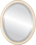 OVALCREST Oval Beveled Wall Mirror for Home Decor - Toronto Style - Taupe - 26" x 22"