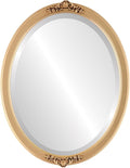 OVALCREST Oval Beveled Wall Mirror for Home Decor - Athena Style - Gold Spray - 18" x 14" Outside Dimensions