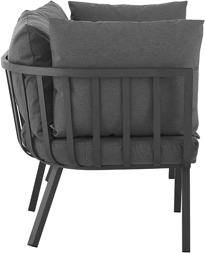 Modway Riverside Outdoor Furniture, 2-Piece Set, Gray Charcoal