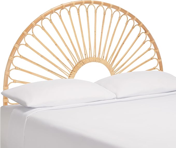 SAFAVIEH Home Collection Faris Natural Rattan Arched Queen Size Headboard