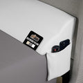 GORILLA GRIP Patent Pending Queen Bed Wedge Pillow Headboard Gap Filler, US Designed, Comfortable Supportive High Density Foam Pillows, Stay in Place Gripping Dots, Wedges Between Mattress, White
