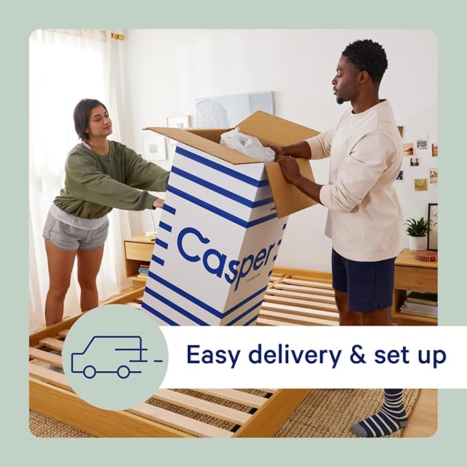 Casper Sleep Original Hybrid Twin Mattress – Medium Feel with Zoned Support – Motion Isolation – Breathable, Cooling Memory Foam – 100-Night Trial – CertiPUR-US