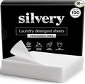 Silvery Laundry Detergent Sheets (100 Loads) - Ultra-Concentrated Eco-Friendly Washing Strips – No Plastic Jugs & Perfect for Travel (Unscented)