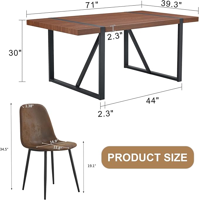 9 Piece Dining Table Set，Dining Room Table Set for 8，71'' Kitchen Table and Modern Chairs Set of 8，8 Chair Dining Table Set for Kitchen Dining Room