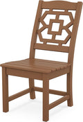 Martha Stewart by POLYWOOD® Chinoiserie Dining Side Chair in Teak