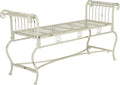 SAFAVIEH Outdoor Collection Brielle Antique White Bench