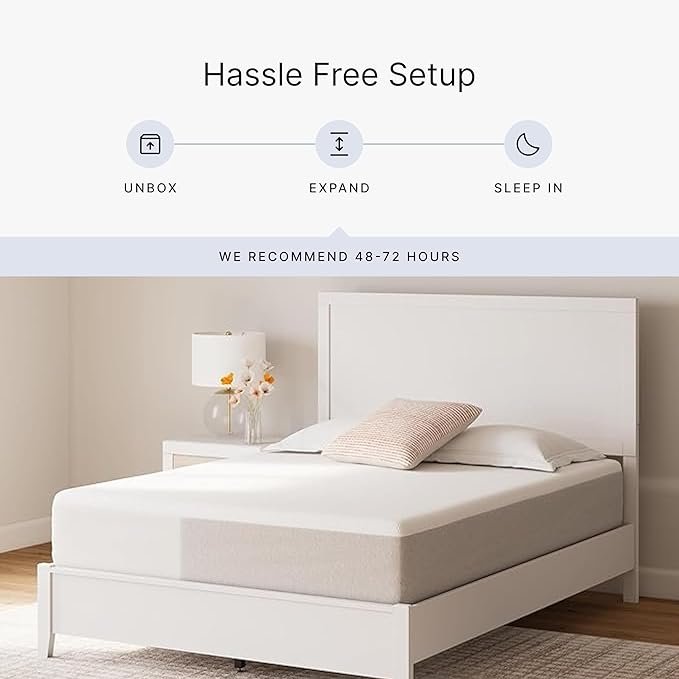 Signature Design by Ashley Full Size Cool Max 12 Inch Medium Plush Cooling Gel Infused Memory Foam Mattress for Pressure Relief, Fiberglass Free, Mattress in A Box