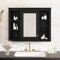 Bathroom Wall Cabinet with Mirror, 35'' x 27.5'' Medicine Cabinet with Mirror Door and Adjustable Shelves, Over Toilet Storage Cabinet, Wall-Mounted Bathroom Mirrors for Over Sink with Storage