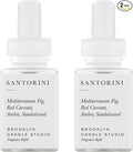Pura & Brooklyn Candle Studio Home Scent Refill - Smart Air Diffuser - Up to 120-Hours of Luxury Fragrance per Refill - Home Essential - Clean & Safe Diffuser Fragrance - 2 Pack, Santorini