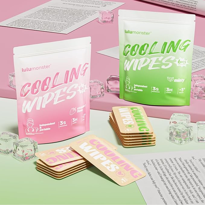 Cooling Body Wipes, Individually Wrapped Biodegradable Shower Wipes, Cooling Towels for the Gym, Workout, Hiking, Travel, and Sport, Oversized and Extra-Thick (12, Mint Chill)