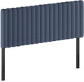 Furinno Roanne Upholstered Tufted Headboard, Queen, Denim