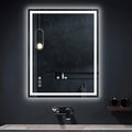 Awoco 40''x32'' LED Bathroom Mirror with Light, Lighted Vanity Mirror with Backlit and Front Light, Dimmable Anti-Fog Memory Function Lighted Mirror with 3 Colors for Bathroom Wall