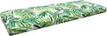Tommy Bahama Bench Cushion, 50" X 16" X 2.5", Coastal Palm Green Leaf