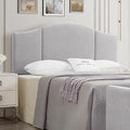 24KF Middle Century Upholstered Foldable Queen Headboard, Modern Boucle Teddy Fabric