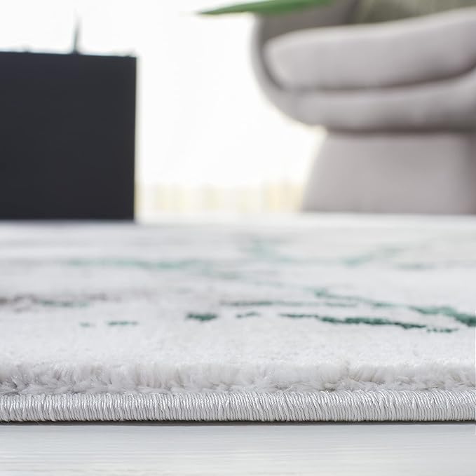 SAFAVIEH Craft Collection Accent Rug - 2'3" x 4', Grey & Green, Modern Abstract Design, Non-Shedding & Easy Care, Ideal for High Traffic Areas in Entryway, Living Room, Bedroom (CFT877Y)
