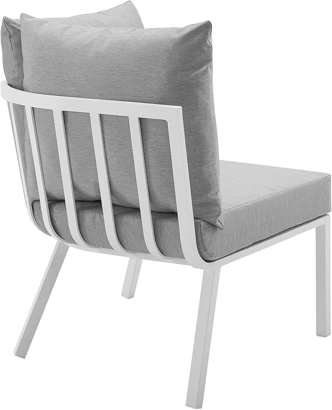 Modway Riverside Outdoor Furniture, 3-Piece Set, White Gray