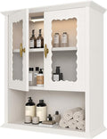 CJL Bathroom Wall Cabinet with Motion Sensor Led Light, Over The Toilet Storage Cabinet, 18.9'' x 23.6'' Medicine Cabinet of Mid-Century Modern Design with Acrylic Door, White