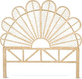 KOUBOO Petal Rattan Twin Headboard, Bedroom, Bedroom Furniture, Headboard, Twin Size, Tropical Decor, Bohemian Decor, Natural