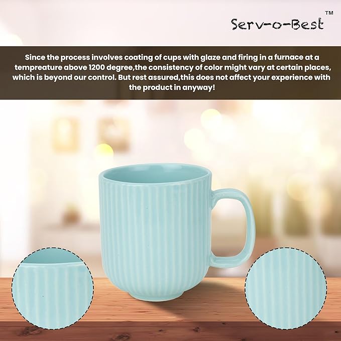 Ceramic Coffee Mugs with Handle Set – 2-Piece 11 Oz Ceramic Coffee Cups & 9" Tray, Handmade Sea Mist Green Color, Microwave Safe Gift Set for Tea Lovers, Home Kitchen Décor