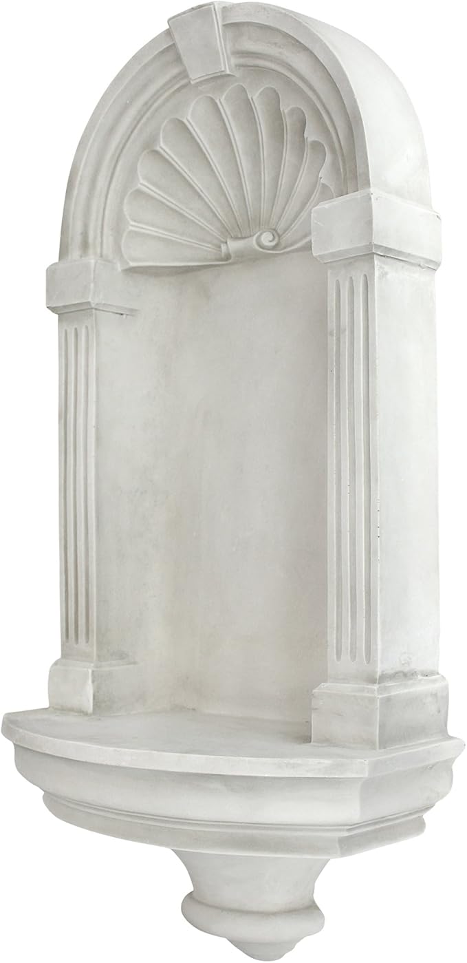 Design Toscano Classical European Style Wall Niche Display Shelf, Medium, 21 Inches Tall, Cast Stone Resin, Antique Stone