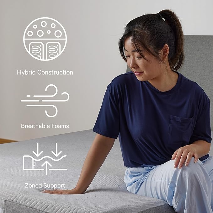 Casper Sleep Original Hybrid Twin Mattress – Medium Feel with Zoned Support – Motion Isolation – Breathable, Cooling Memory Foam – 100-Night Trial – CertiPUR-US