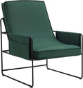 FLEXISPOT Accent Chair for Living Room,Arm Chair for Bedroom,with Wide Large Plus Size Cushion,Metal Frame,Reading Bedroom Chair Armchair for Home/Office/Cafe/Apartment/Waiting Room,Green