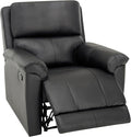 MINCETA Recliner Chairs,Modern 5" Wall Hugger Nursery Recliner with Overstuffed Arm and Back for Living Room,PU Leather in Black