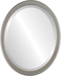 OVALCREST Oval Beveled Wall Mirror for Home Decor - Toronto Style - Silver Shade - 26" x 22"