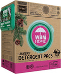 WBM Laundry Detergent Pods - Ultra-Concentrated, Hypoallergenic, Stain-Fighting, Evergreen Scent, 128-Pack, Recyclable Packaging for Eco-Friendly Cleaning