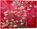 Wieco Art Red Almond Blossom Tree Vincent Van Gogh Paintings Reproduction Canvas Prints Wall Art for Home Decor and Wall Decor Classical Flowers Pictures Artwork