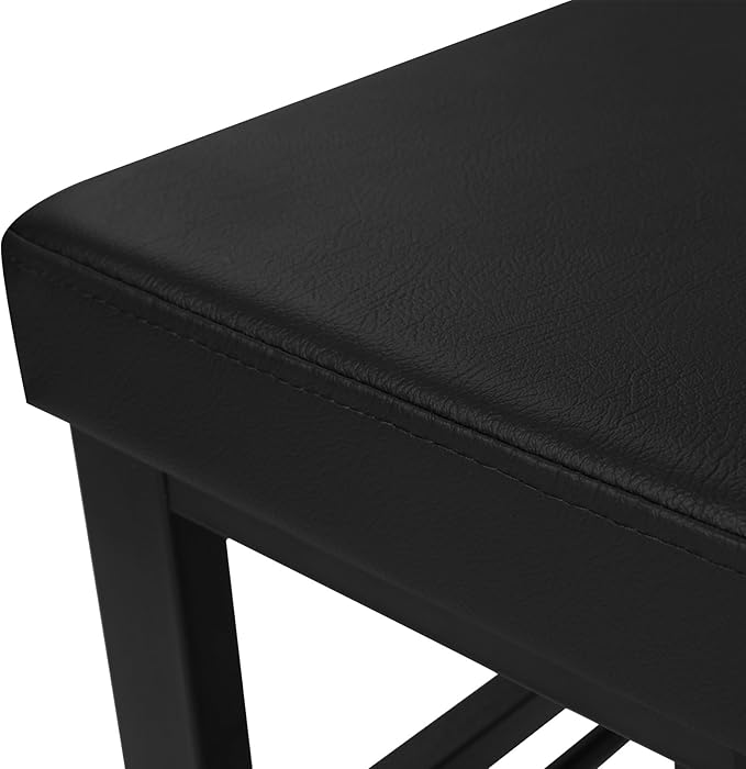 SONGMICS Shoe Bench, 3-Tier Shoe Rack for Entryway, Storage Organizer with Foam Padded Seat, Faux Leather, Metal Frame, for Living Room, Hallway, 12.2 x 31.9 x 19.3 Inches, Black ULBS58H