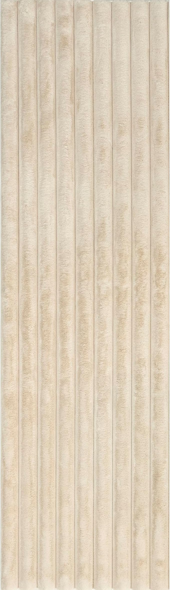 nuLOOM 2'6" x 8' Cozy Plush Area Rug, Machine Washable, Non-Slip, Soft Fluffy Shag Carpet for Living Room Bedroom Kids Room Nursery Home Decor, Kai Beige