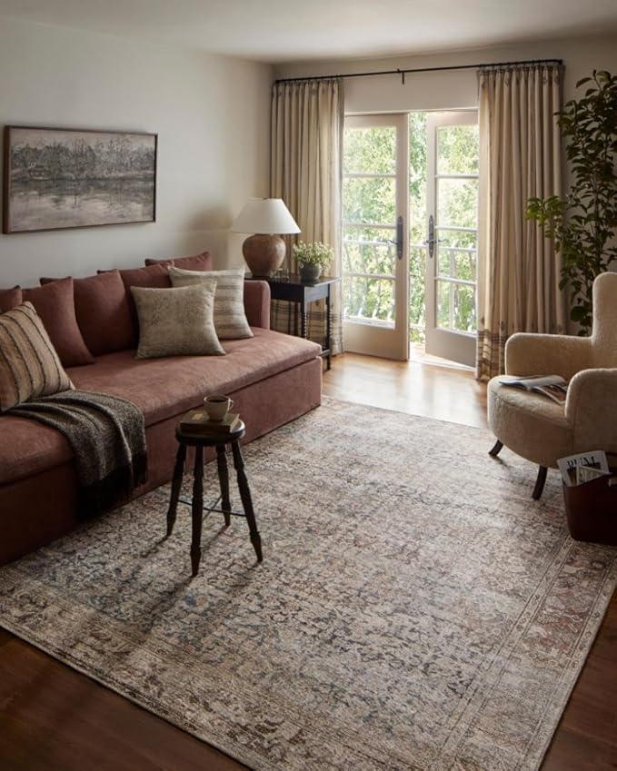 Loloi Amber Lewis Georgie Collection GER-09 Multi/Spice 2'-6" x 12'-0", .19" Pile Height, Runner Rug