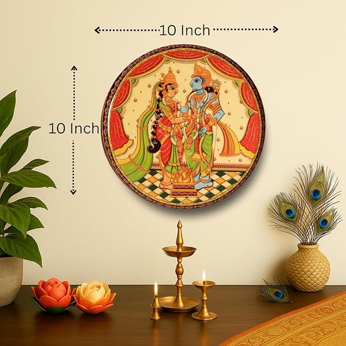RITUALISTIC Ramayan Wall Plates for home decoration | Wall plates for living room | Metal Wall décor | Gift items for unisex |wall art | wall showpiece| Home Décor Items & Christmas gifts| Set of 9