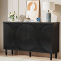 Tribesigns Buffet Cabinet Sideboard with Storage, Modern Storage Cabinet Sideboard Buffet Table with Doors for Living Room Kitchen Dining Room (Black)