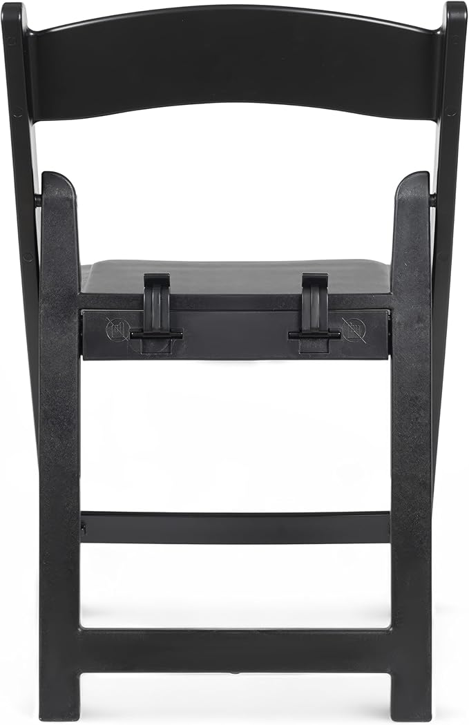 Flash Furniture Hercules Set of 2 Kids Black Resin Folding Chairs with Gray Vinyl Padded Seats