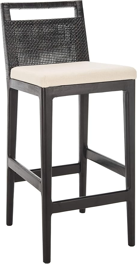 SAFAVIEH Darin Barstool, Black/White