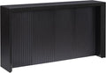 Henn&Hart 56'' Wooden Rectangular Fluted Console Table Entryway Table, Sofa Table for Entryway, Living Room, Couch, Hallway, or Office, Black Grain