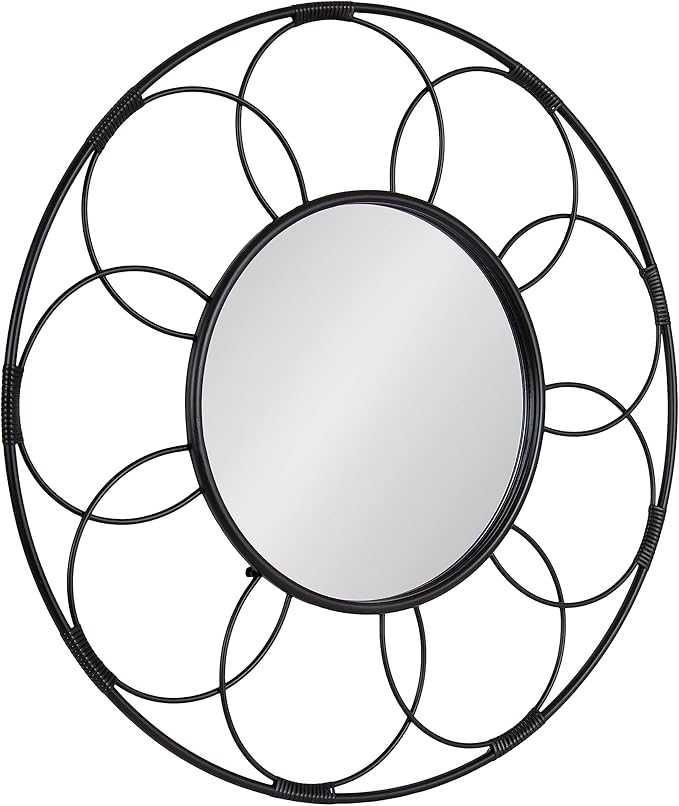 Kate and Laurel Arendahl Ornate Traditional Arched Scallop Mirror; 24 x 36; Antique Gold; Decorative Baroque Style Scalloped Arch Vintage Gold Mirror with Ornamental Crown