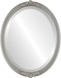 OVALCREST Oval Beveled Wall Mirror for Home Decor - Athena Style - Silver Shade - 26" x 22" Outside Dimensions
