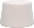 SAFAVIEH Home Collection Liesel Ivory Sherpa Wide Flared Ottoman (Fully Assembled)