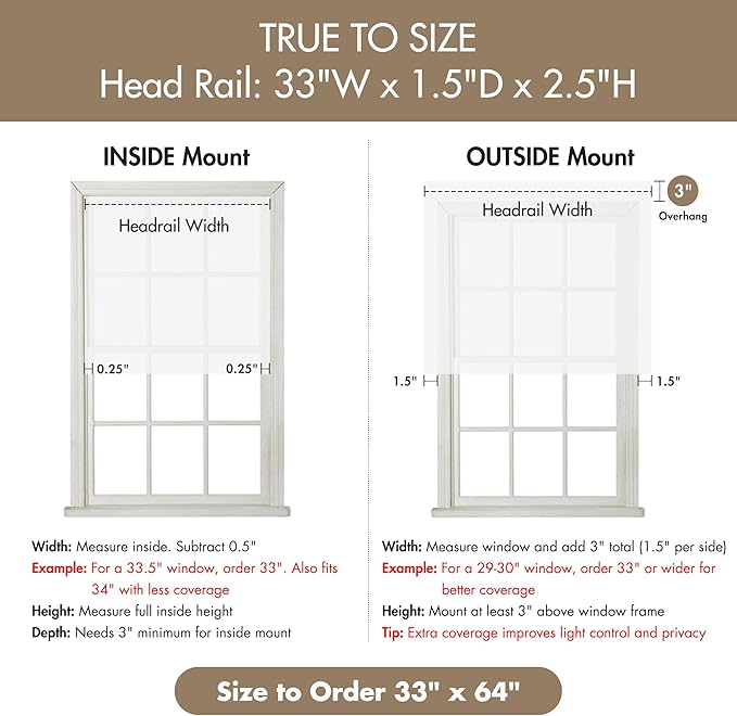 Madison Park Galen Cordless Roman Shade, 33"W x 64"H, Sheen White – Room Darkening, Thermal Insulated, Energy Efficient Window Blind with Subtle Sheen Basketweave Fabric for Privacy