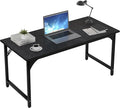 AZN Computer Desk, 47in Computer Desk, Office Desk w/Sturdy Metal Frame, Office Desk w/Water-Resistant, Scratchproof Surface, Home Office Desks w/Large Legroom for Work Study Writing Gaming, Black