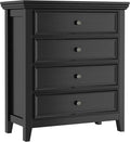 Black Dresser for Bedroom,Modern Storage Cabinet with 4 Drawer Chest for Living Room, Office, Hallway