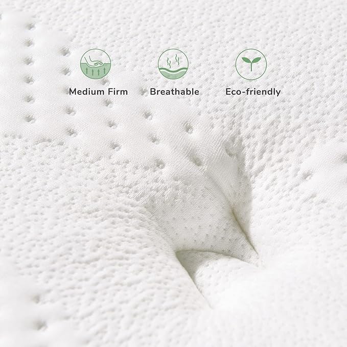 Novilla King Size Mattress, 10 Inch Hybrid Pillow Top King Mattress in a Box with Gel Memory Foam & Individually Wrapped Pocket Coils Innerspring for a Cozy & Peaceful Sleep